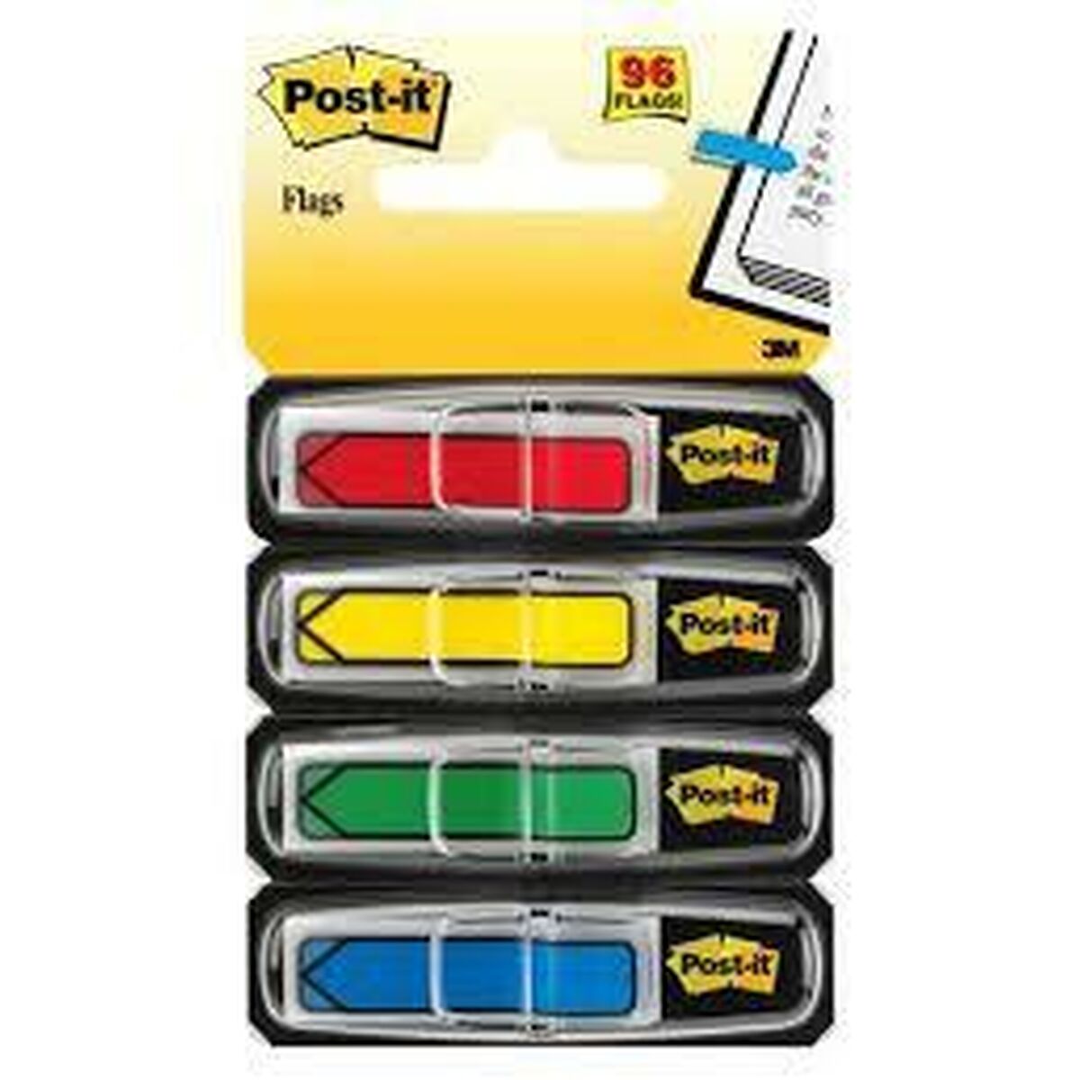 Zestaw karteczek samoprzylepnych Post-it Index 12 x 43,1 mm Wielokolorowy 96 Kartki (6 Sztuk)