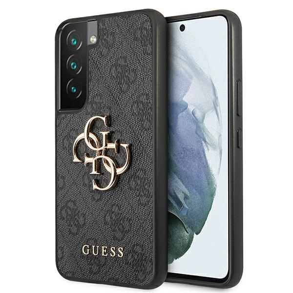 Guess GUHCS22S4GMGGR Samsung Galaxy S22 grey hardcase 4G Big Metal Logo