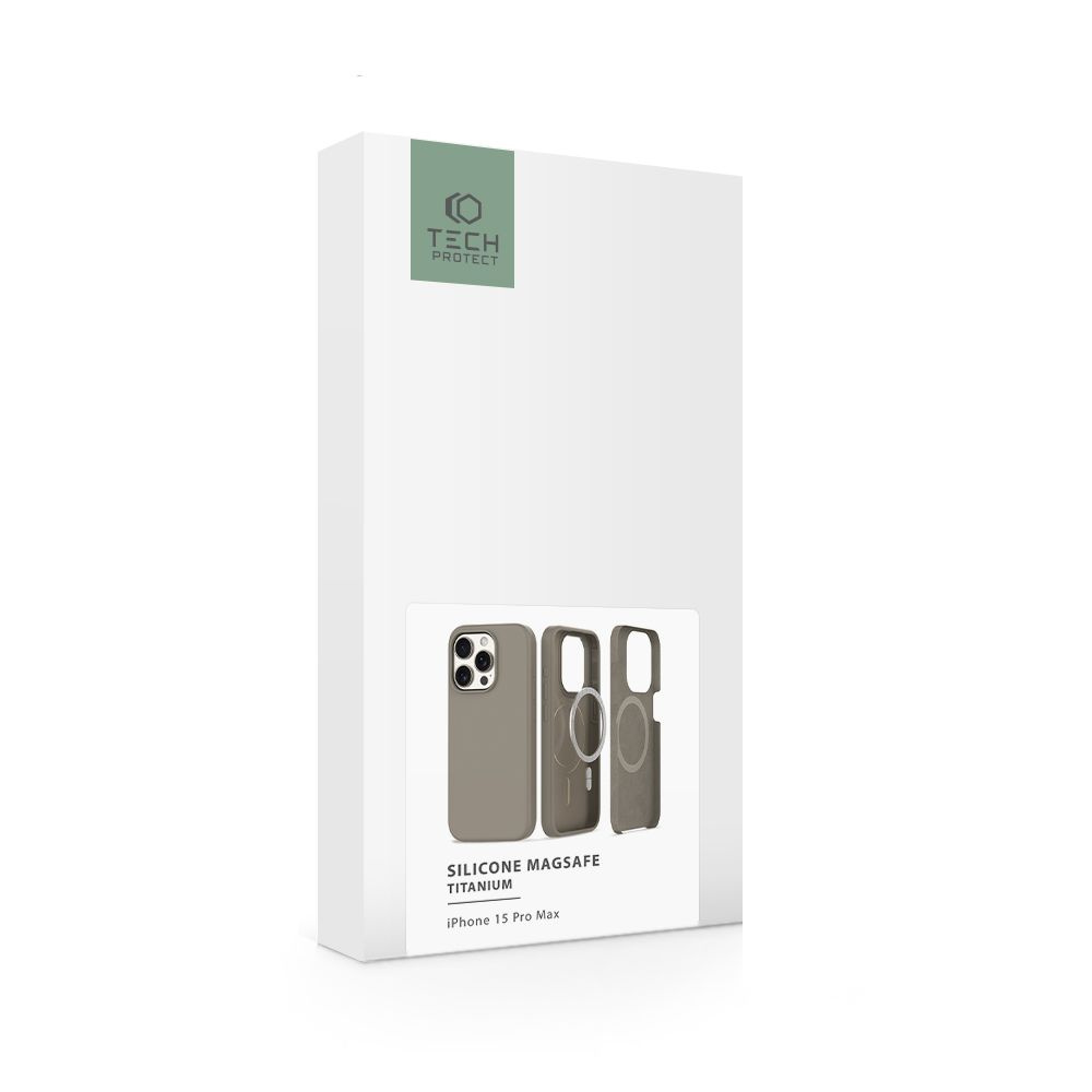 Tech-Protect Silicone MagSafe Apple iPhone 15 Pro Max Titanium