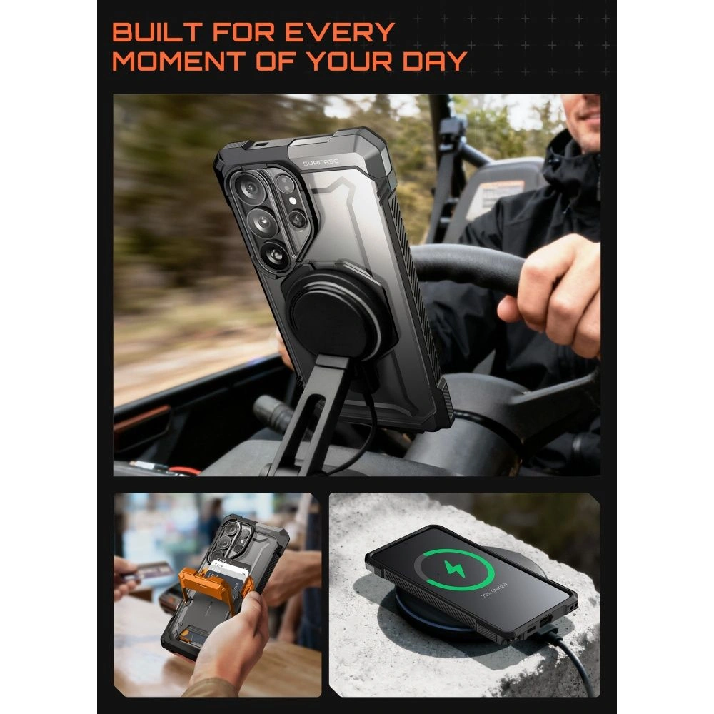 Etui Supcase Unicorn Beetle Grip Mag MagSafe do Samsung Galaxy S26 Ultra Black