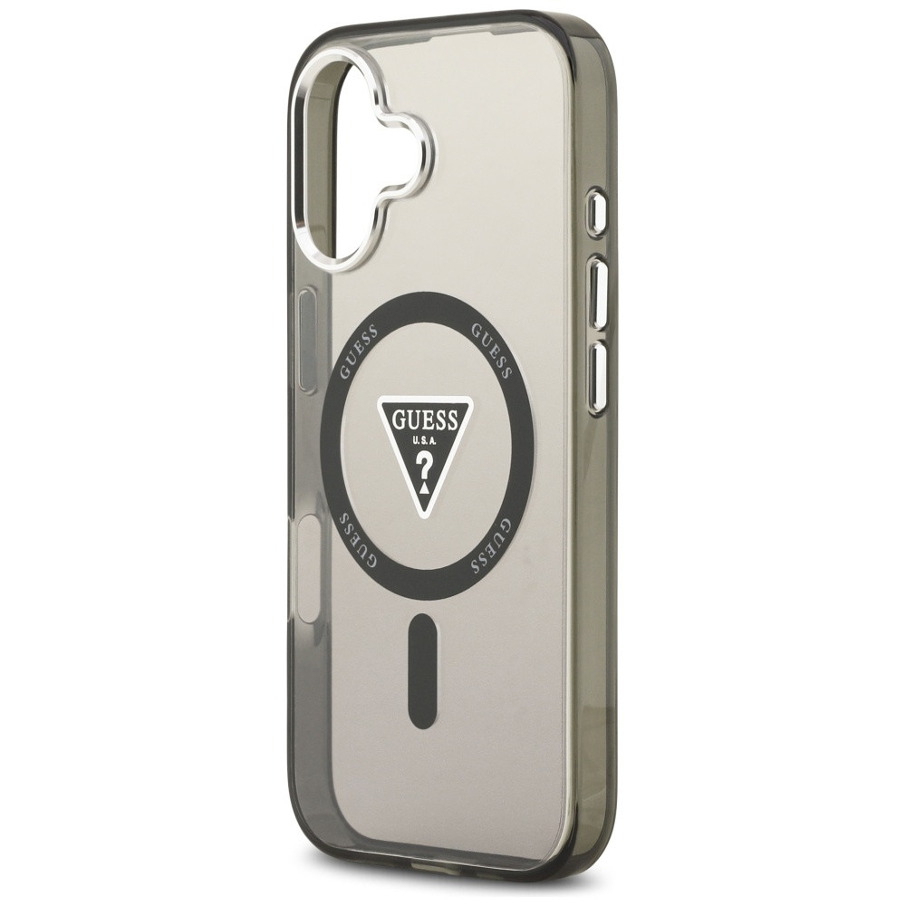Etui Guess IML Gradient Triangle Logo MagSafe do Apple iPhone 17 czarny