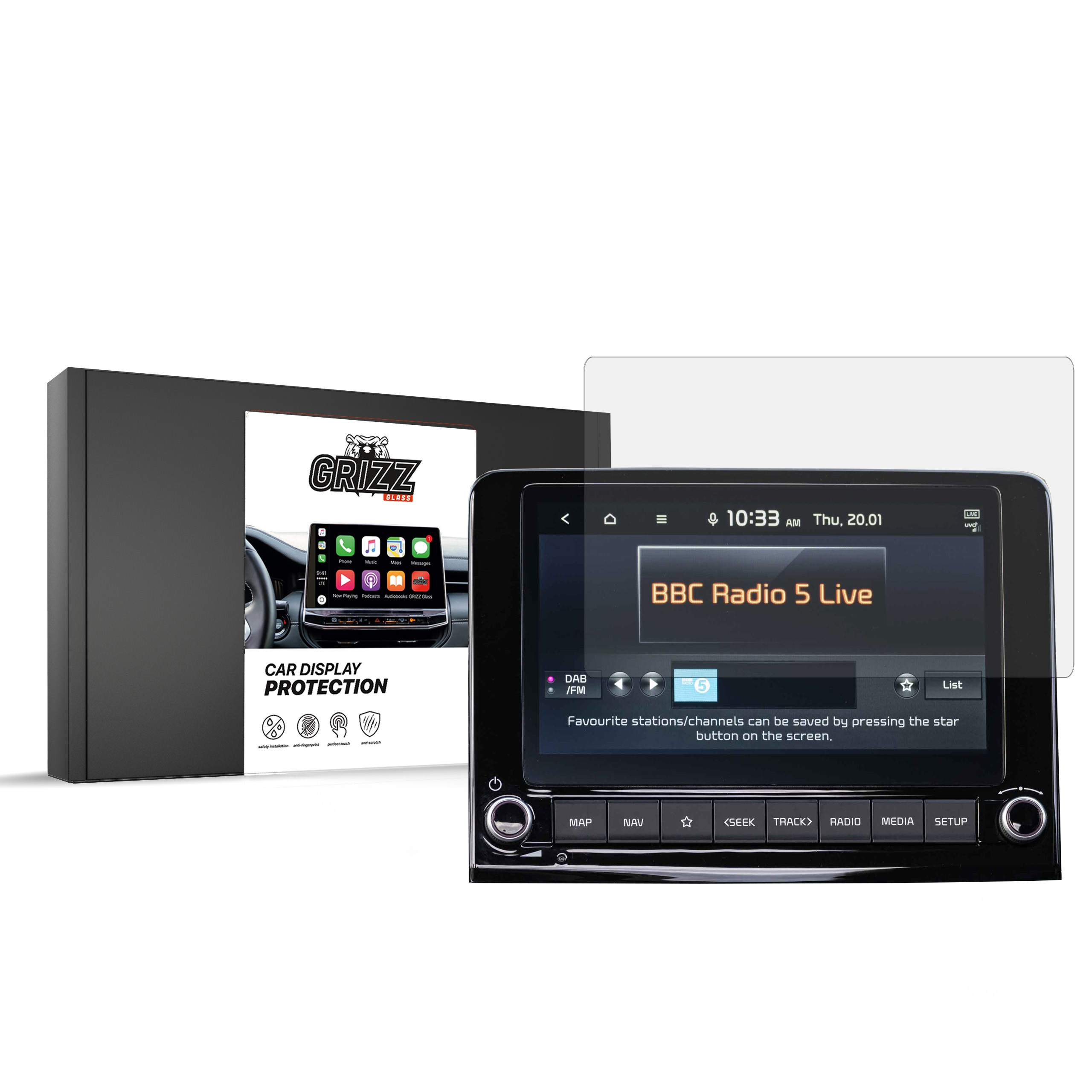 GrizzGlass CarDisplay Protection Kia Rio 4 2023