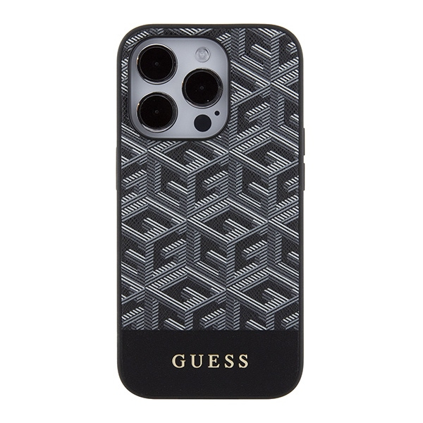 Guess GUHMP15XHGCFSEK Apple iPhone 15 Pro Max hardcase GCube Stripes MagSafe black