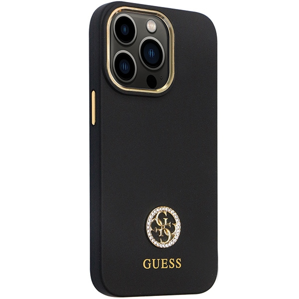 Guess GUHCP13LM4DGPK Apple iPhone 13/13 Pro hardcase Silicone Logo Strass 4G black