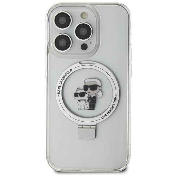 Karl Lagerfeld KLHMN61HMRSKCH Apple iPhone XR / 11 hardcase Ring Stand Karl&Choupettte MagSafe white
