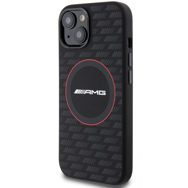 AMG AMHMP15S23SMRK Apple iPhone 15 / 14 / 13 hardcase Silicone Carbon Pattern MagSafe black