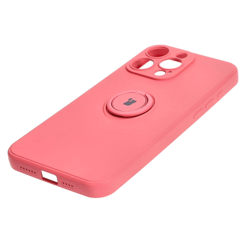 Bizon Case Silicone Ring Sq Apple iPhone 15 Pro Max dirty pink