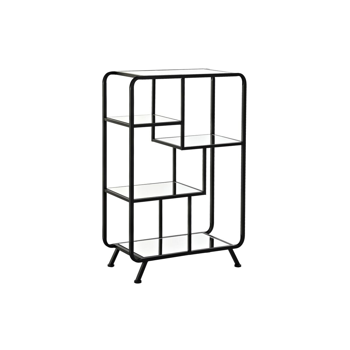 Regał DKD Home Decor Czarny Metal Szkło 60 x 28 x 93 cm