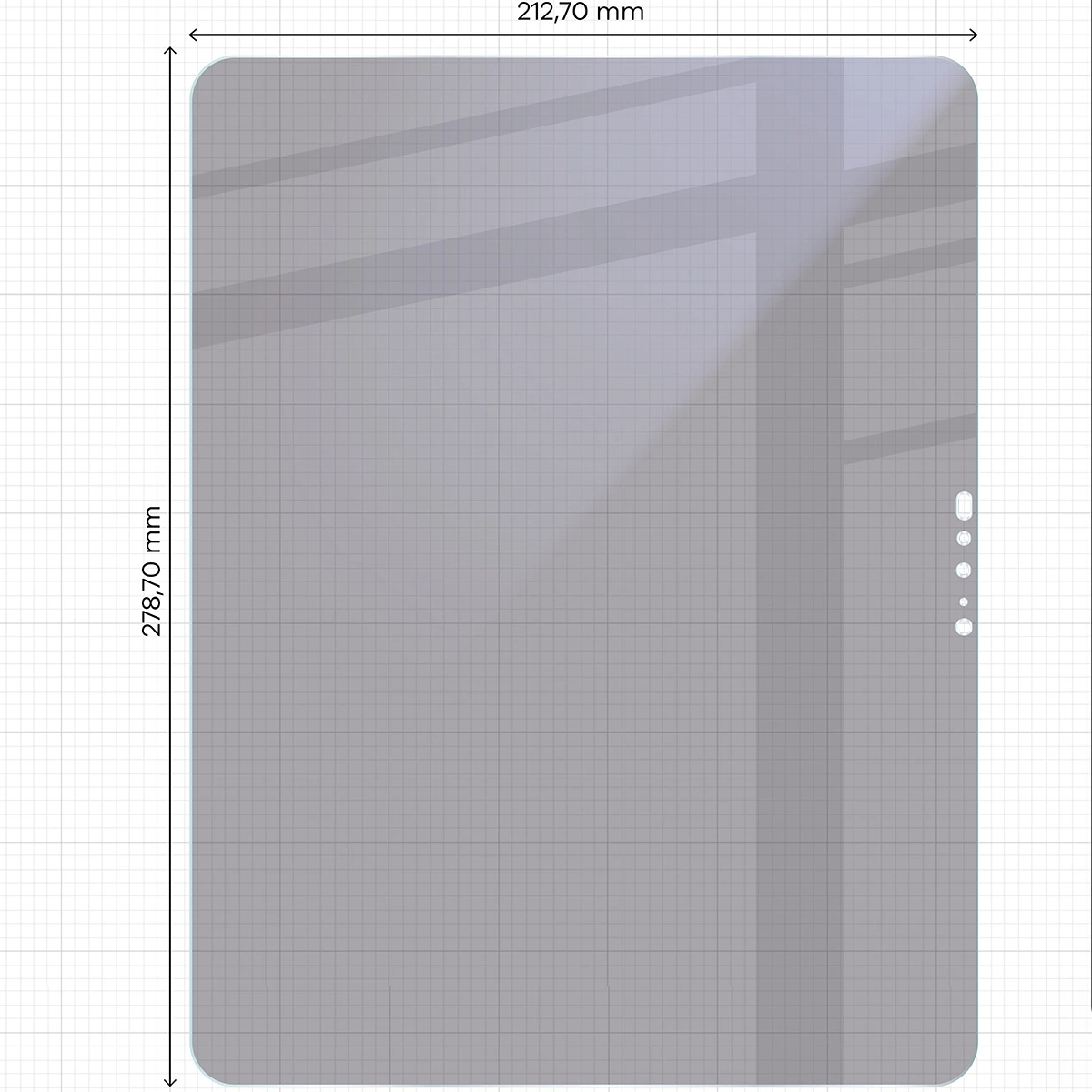 Prywatyzujące szkło hybrydowe Bizon Glass Tab Mule Shadow do Apple iPad Pro 13" M5 2025 matowe