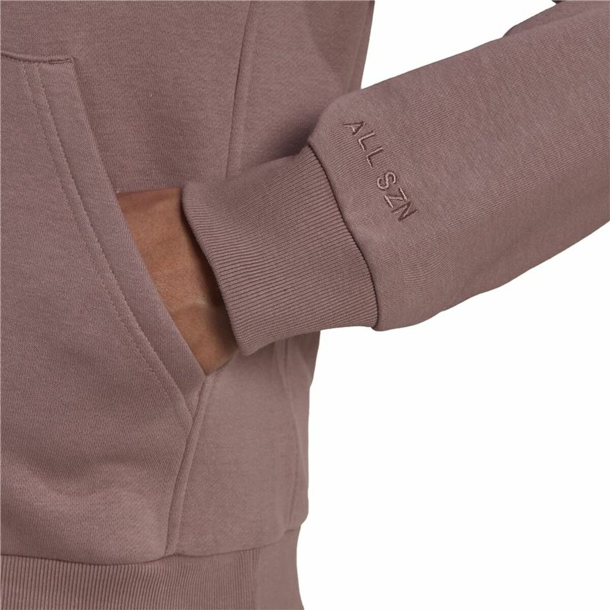 Women’s Zipped Hoodie Adidas ALL SZN Fleece Coffee Multicolour