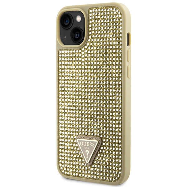Guess GUHCP14MHDGTPD Apple iPhone 14 Plus gold hardcase Rhinestone Triangle