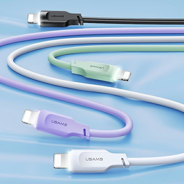 USAMS Lithe Series Cable USB/Lightning Fast Charging 2,4A 1,2m black (US-SJ565)
