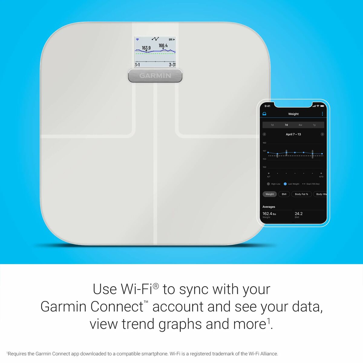 Bluetooth Digital Scale GARMIN Index S2