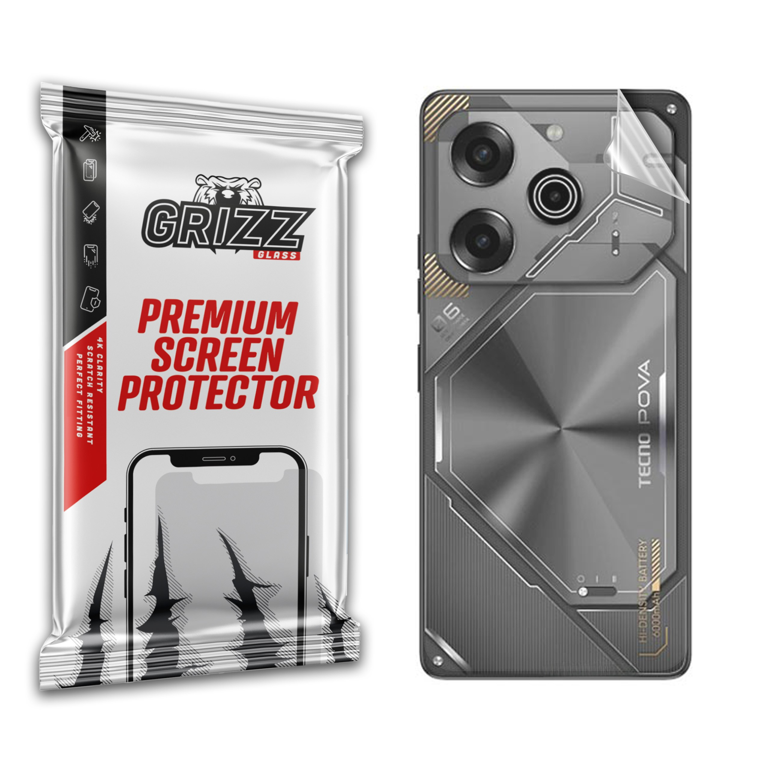 GrizzGlass SatinSkin Tecno Pova 6 Pro