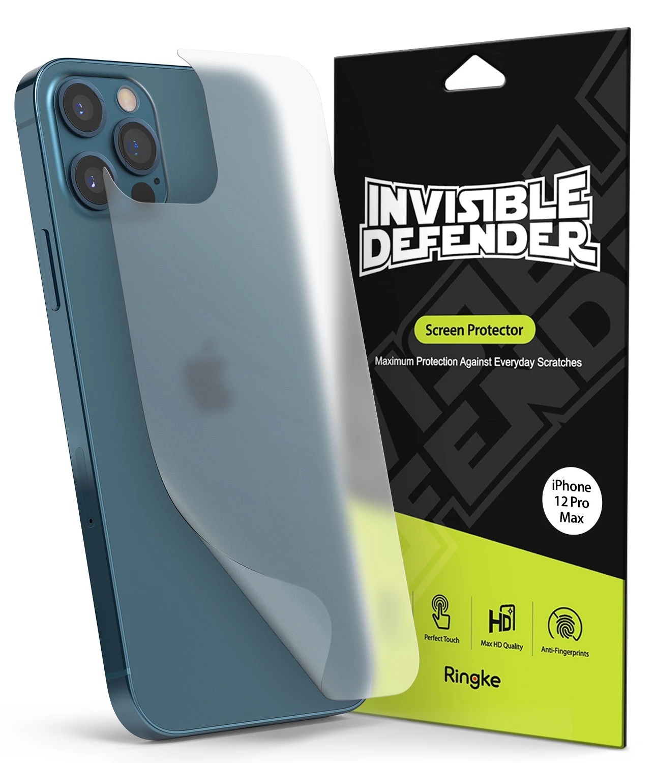Ringke Invisible Defender Back Protector Matte Apple iPhone 12 Pro Max [2 PACK]