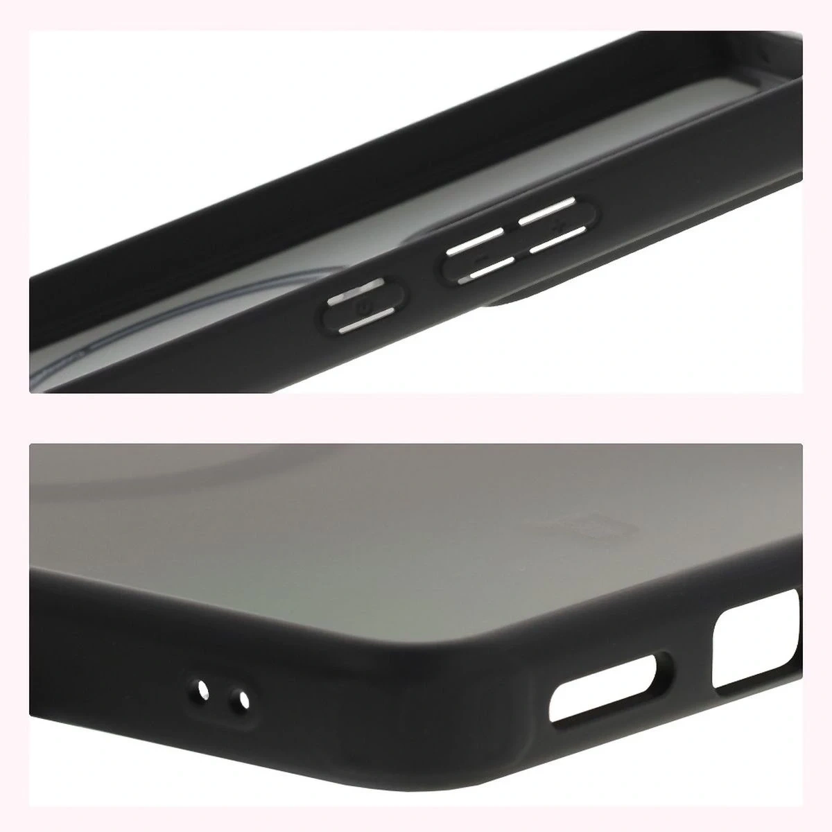 Etui z pierścieniem magnetycznym Bizon Case MatteO do Realme GT 7 / 7T przydymione-czarne