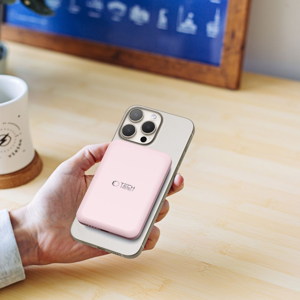 Tech-Protect PB10 LifeMag MagSafe powerbank 5000mAh Pink