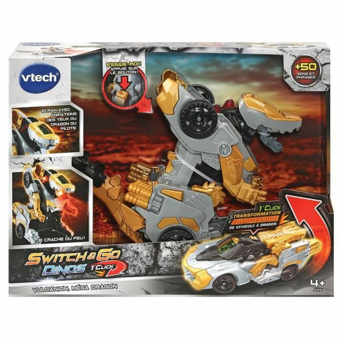 Pojazd Transformator Vtech Switch & Go Dinos - Vulcanion, Mega Dragon