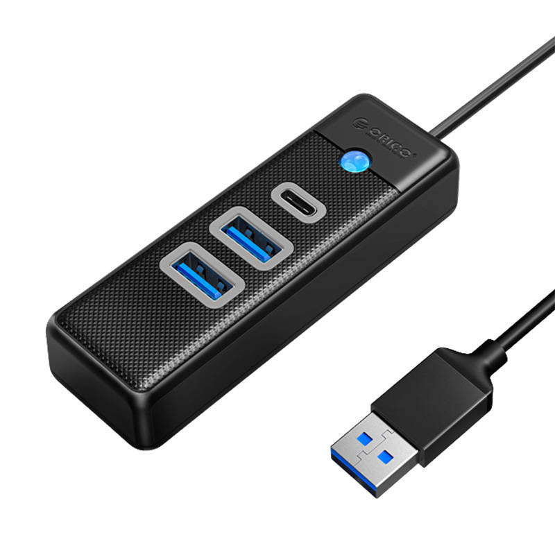 Orico Adapter Hub USB to 2x USB 3.0 + USB-C 5 Gbps, 0.15m (black)