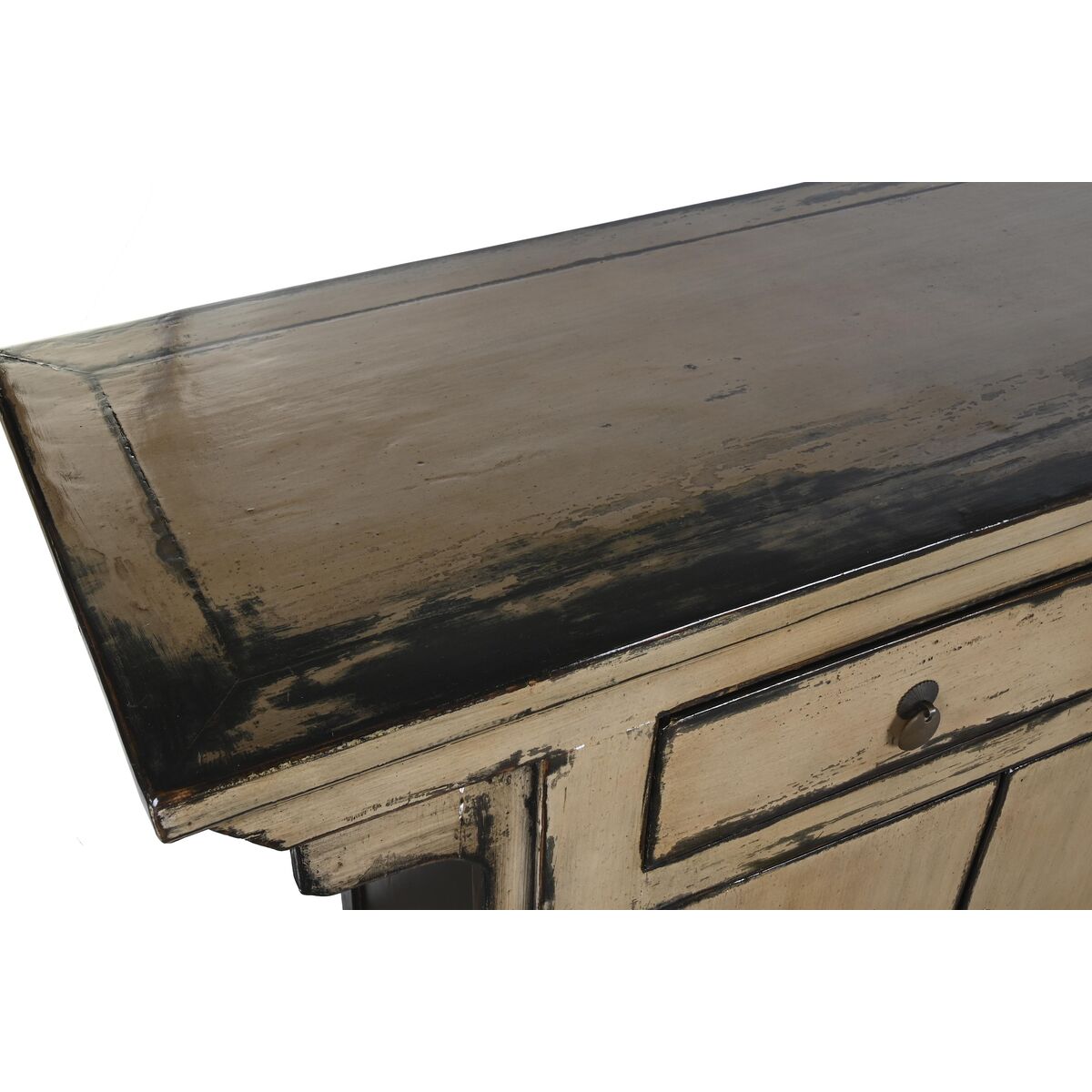 Sideboard DKD Home Decor White Cream Dark brown Elm (176 x 42 x 83 cm)