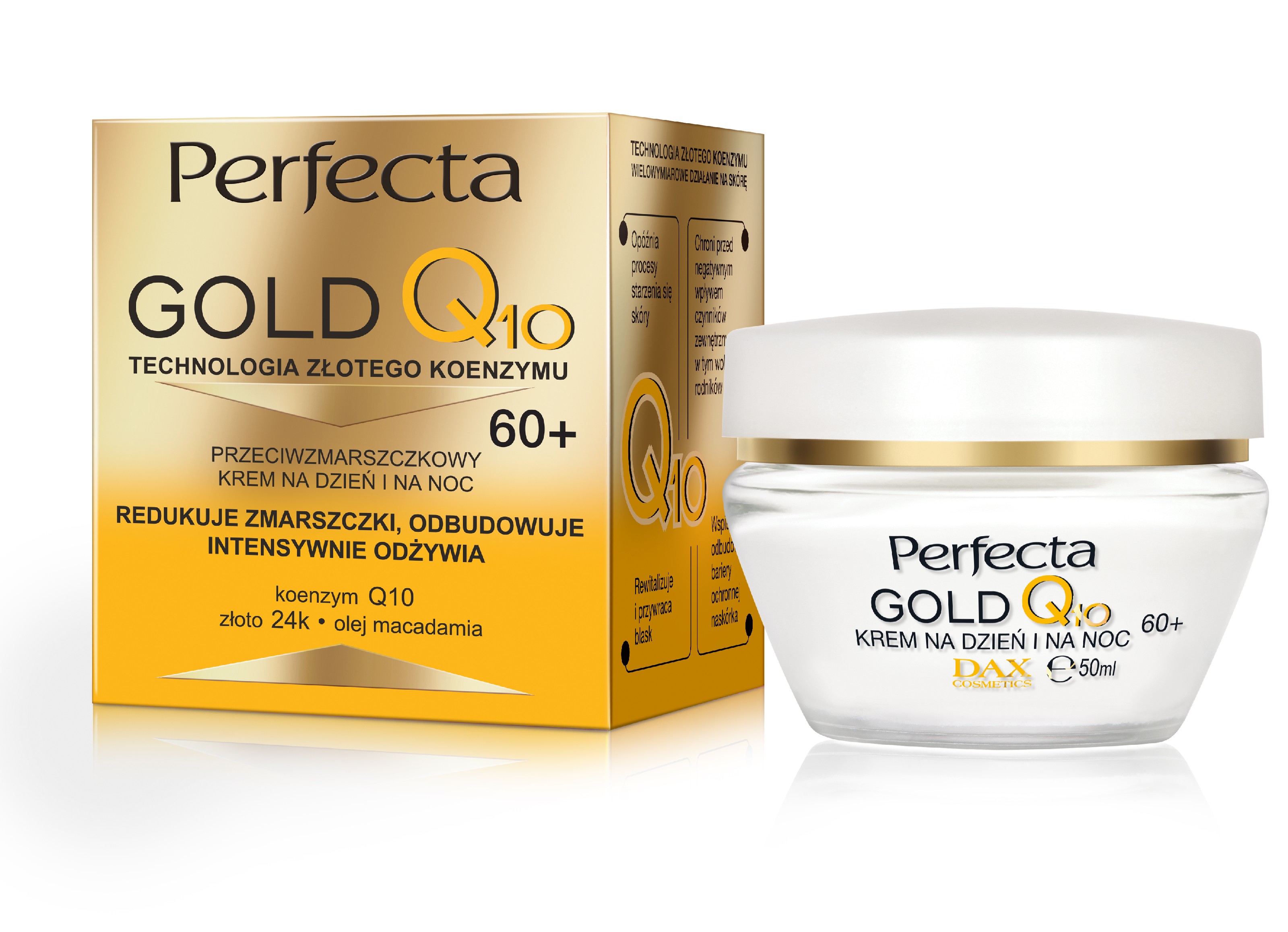 PERFECTA Gold Q10 Krem przeciwzmarszczkowy na dzień i na noc 60+ 50 ml