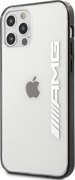 Mercedes AMG AMHCP12LAESLBK Apple iPhone 12 Pro Max transparent hardcase Metallic Painted