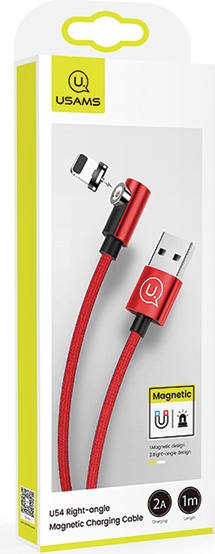 USAMS Magnetic Angle Cable U54 1m Lightning red SJ444USB02 (US-SJ444)