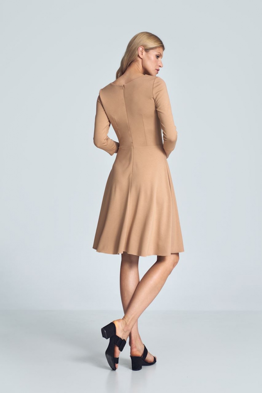 Sukienka Model M709 Beige - Figl Beżowy Damska