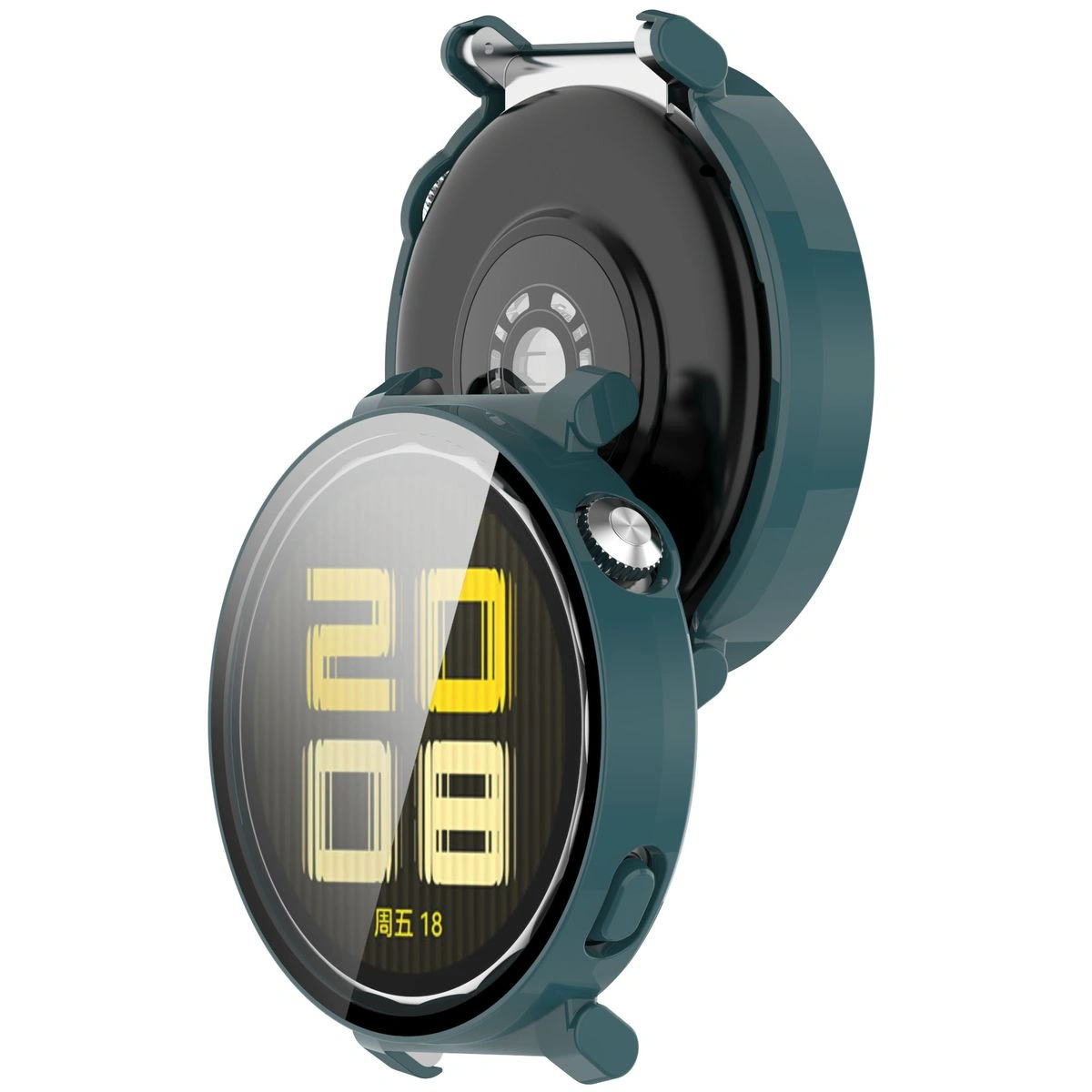 Bizon Case+Glass Watch Huawei Watch GT 5 Pro 42 mm green