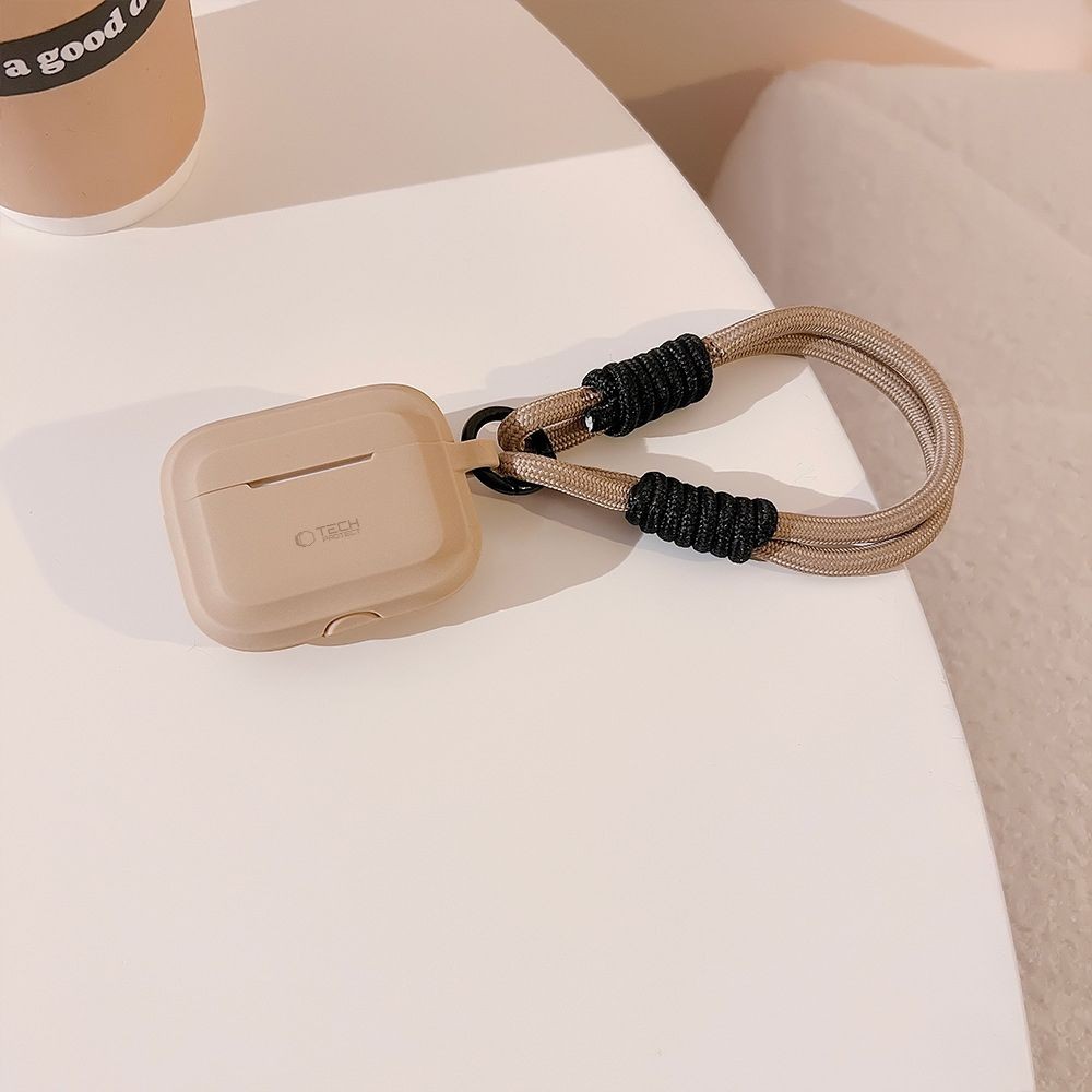 Tech-Protect Silicone Rope Apple Airpods Pro 1 / 2 Cafe Latte
