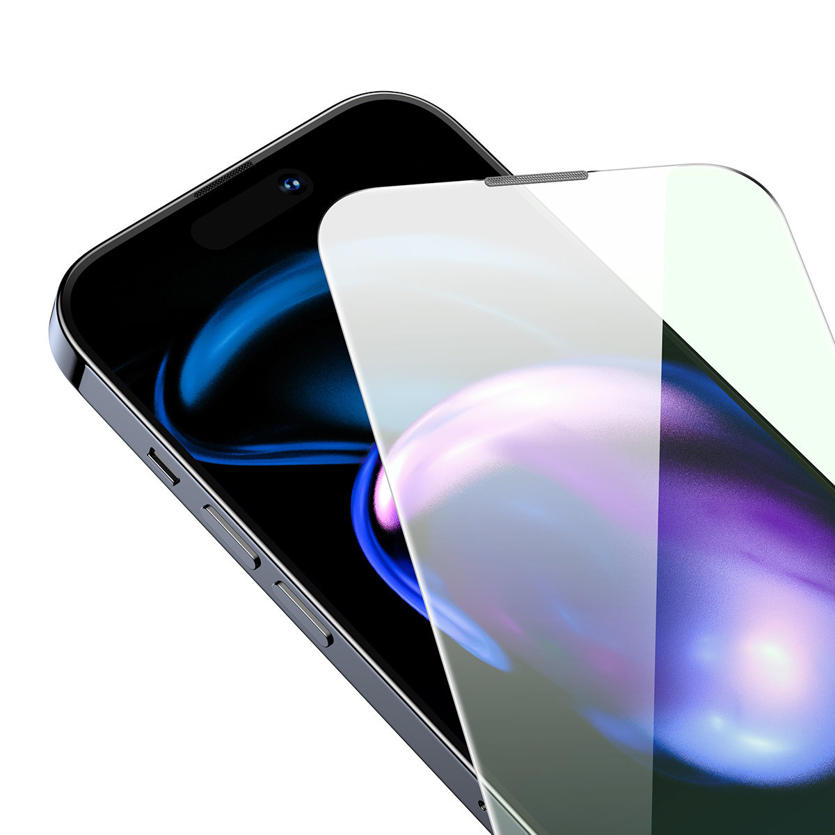 Baseus Anti Blue Light 0.3mm Glass Apple iPhone 14 Pro with dust filter + mounting frame