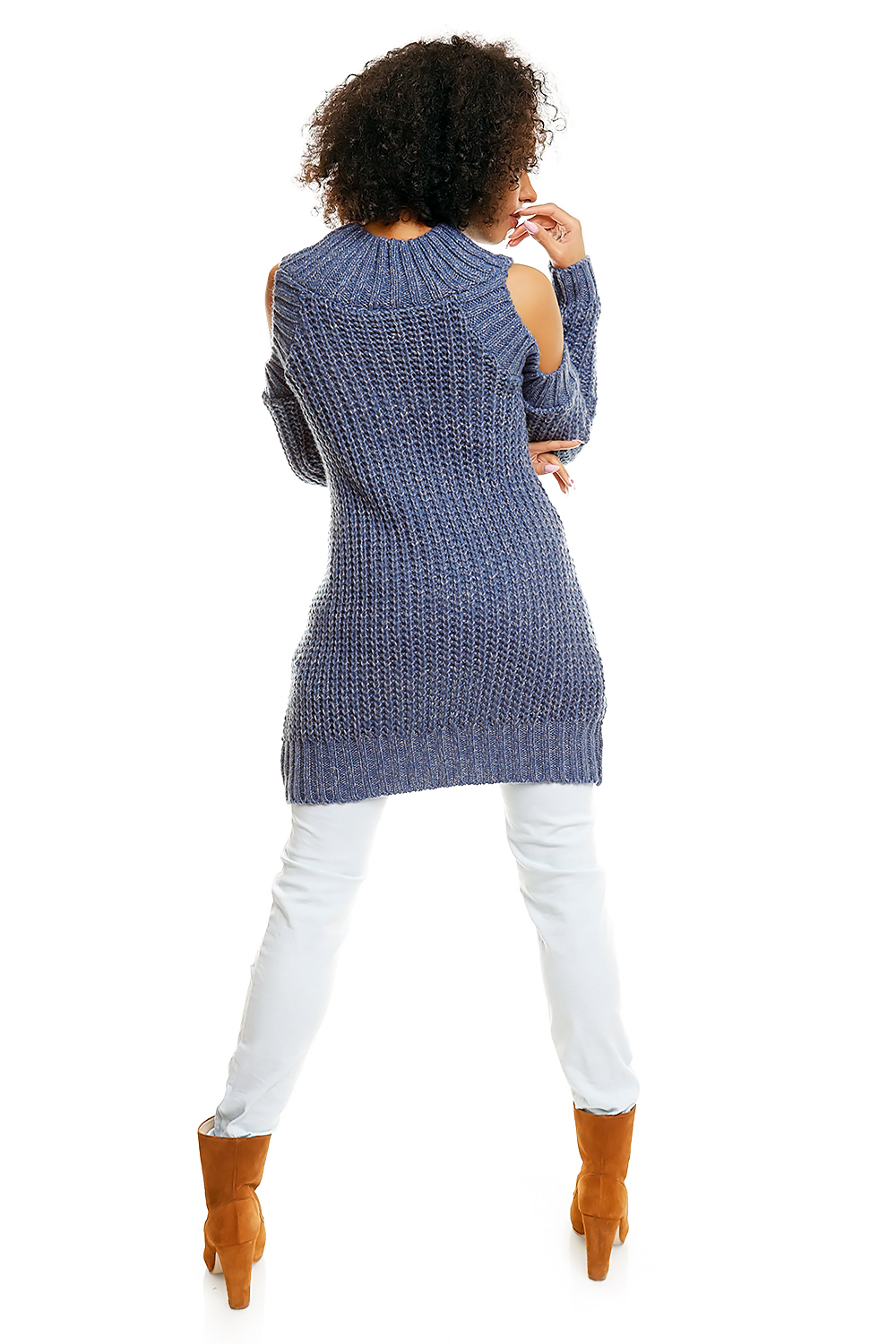  Hard-knitted jumper model 84345 PeeKaBoo  blue