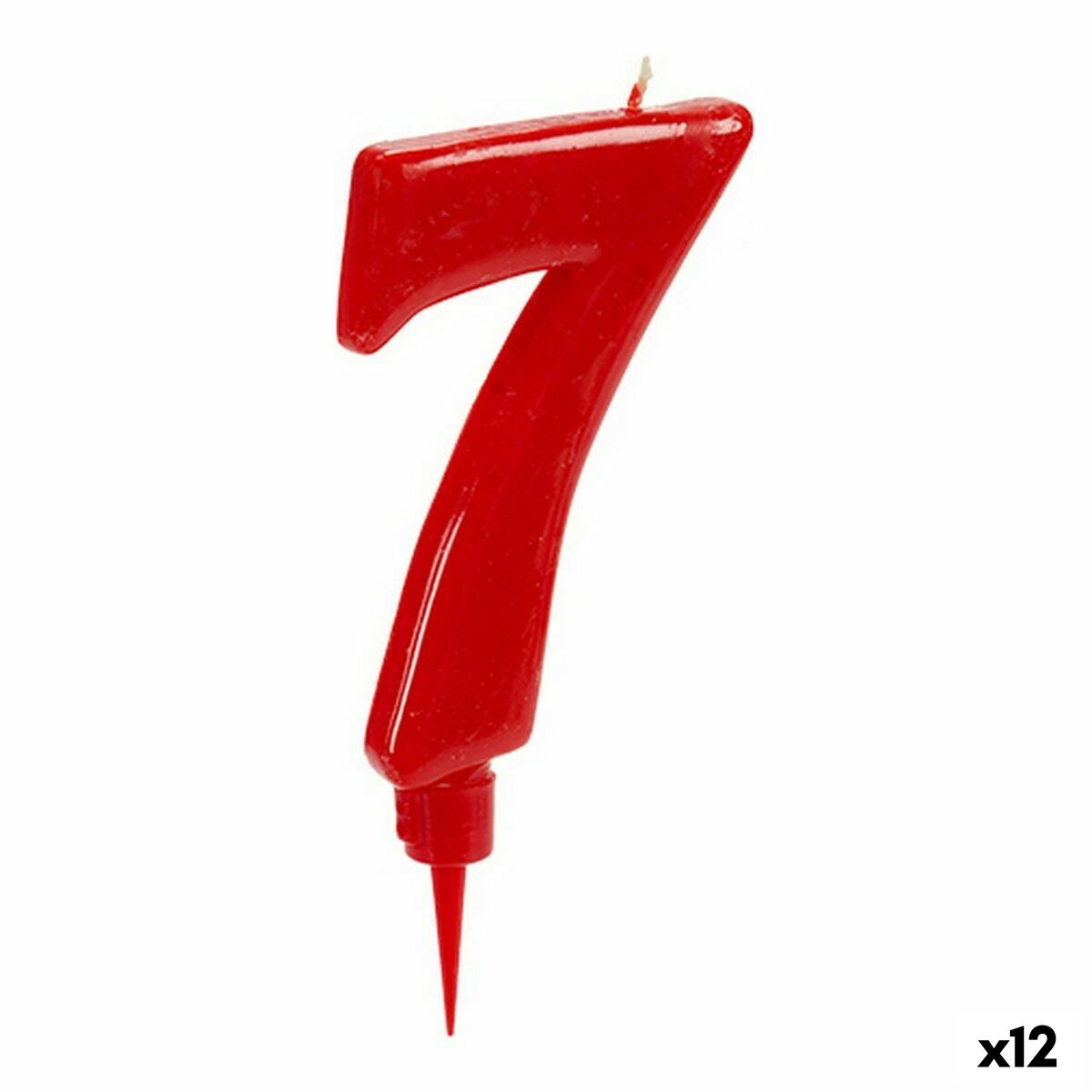 Candle Red Birthday Number 7 (12 Units)