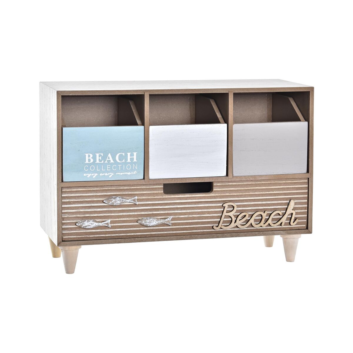 Pudełko na biżuterię DKD Home Decor Drewno Brązowy Turkusowy 34 x 14 x 24 cm