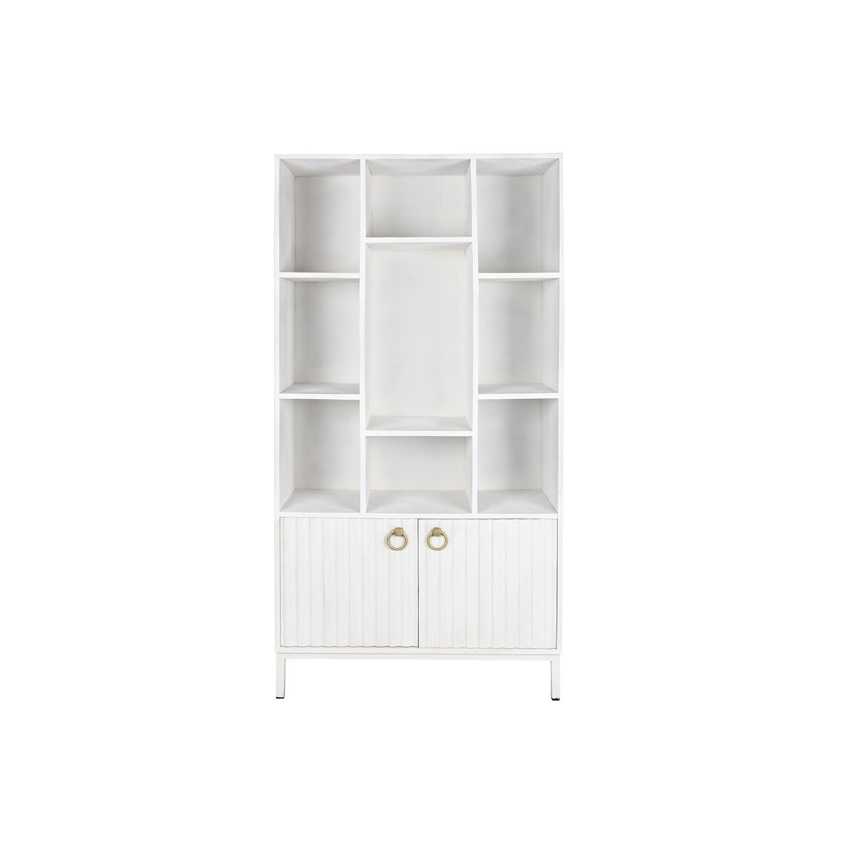Shelves DKD Home Decor Metal White Mango wood 90 x 40 x 180 cm
