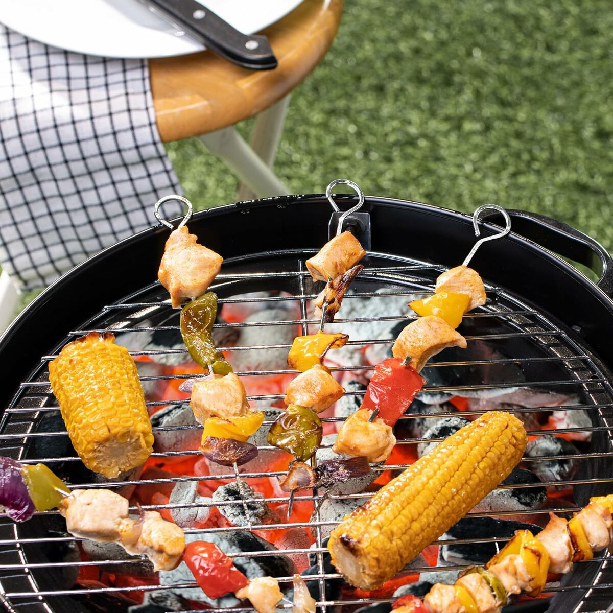 Barbecue Skewer Set Algon Metal 27 cm 6 Pieces (24 Units)