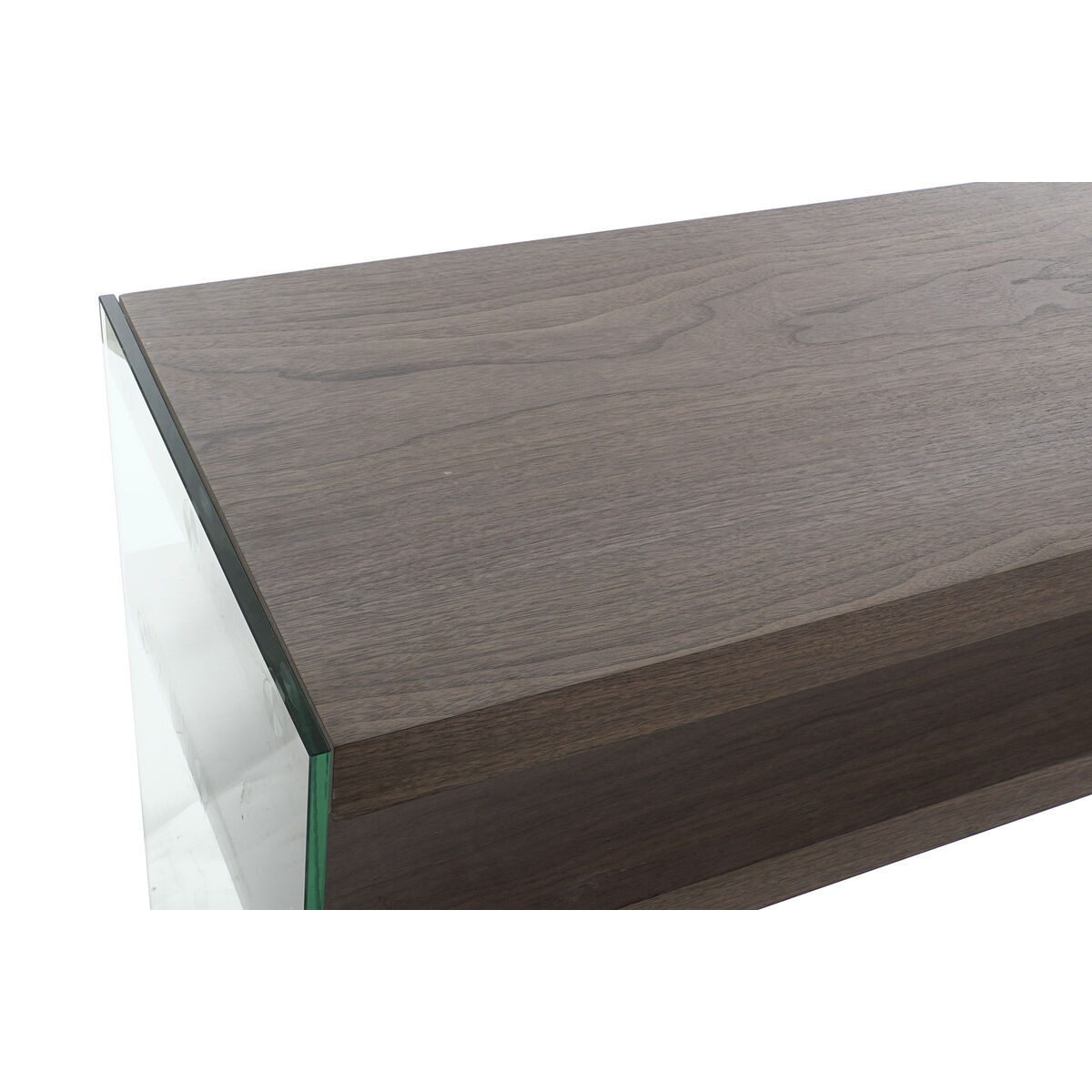 Beistelltisch DKD Home Decor Kristall Braun Durchsichtig Nussbaumholz 160 x 45 x 80 cm Holz MDF