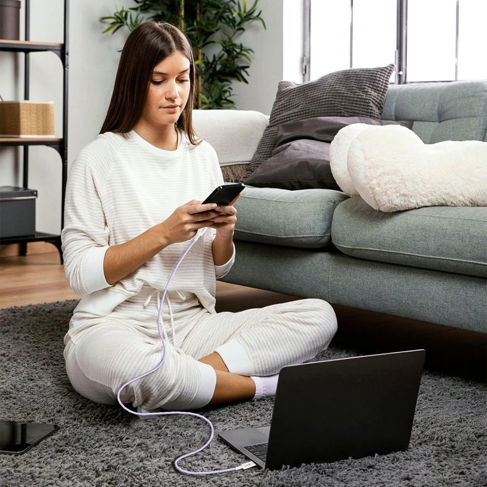 Tech-Protect Ultraboost Lite USB-C / USB-C Cable PD60W/3A 200cm Mauve