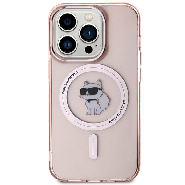 Karl Lagerfeld KLHMP15XHFCCNOP Apple iPhone 15 Pro Max hardcase IML Choupette MagSafe pink