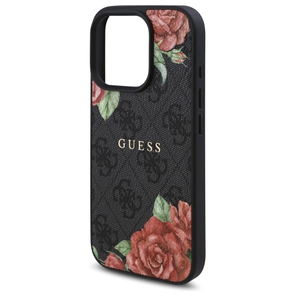 Guess GUHMP16XP4ROPEMCK Apple iPhone 16 Pro Max hardcase 4G Flowers Print MagSafe black