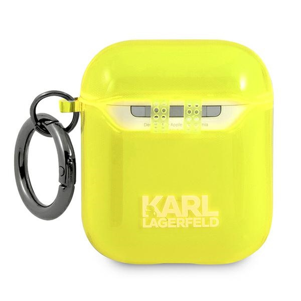 Karl Lagerfeld KLA2UCHFY Apple AirPods cover yellow Choupette