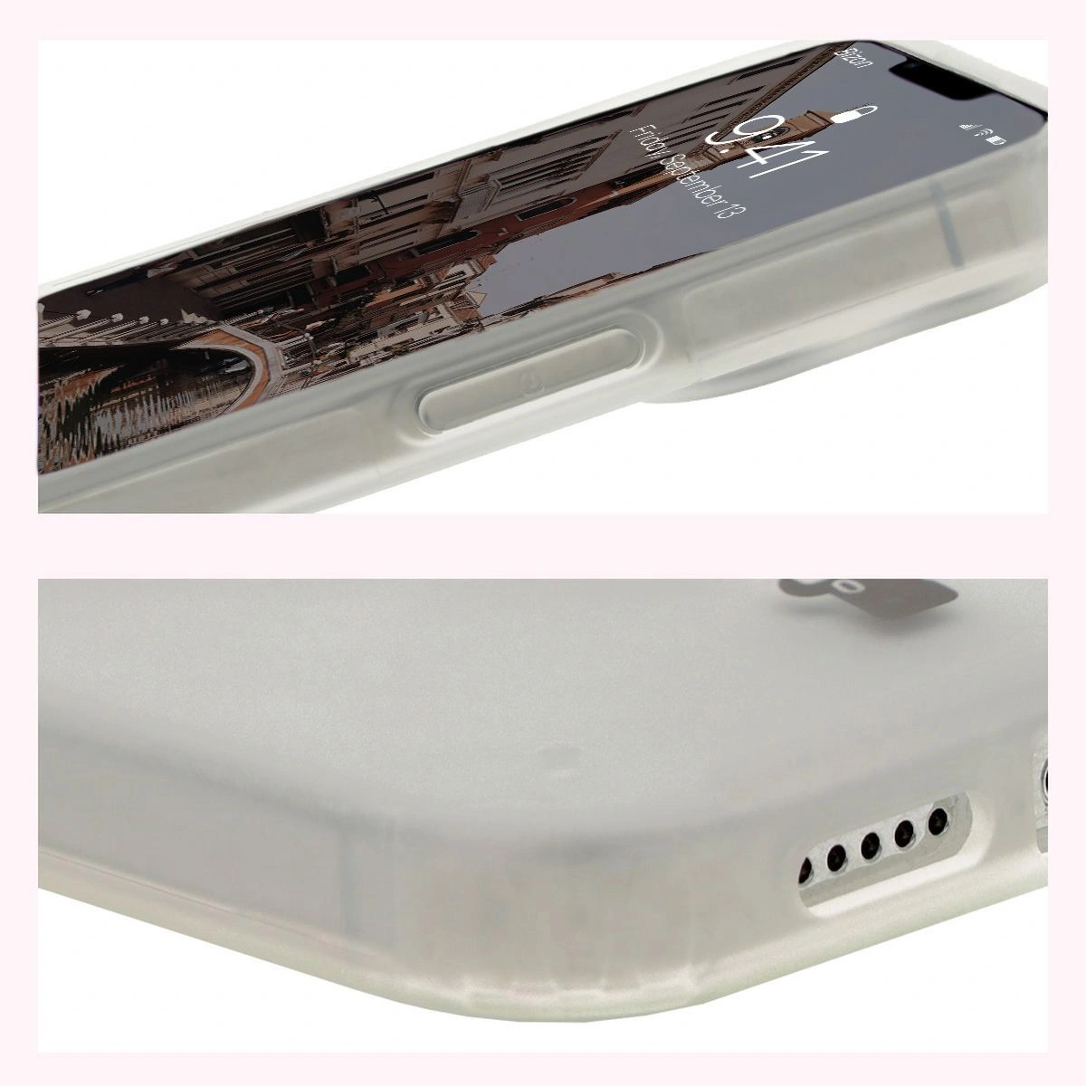Bizon Case MatteO Apple iPhone 13 Pro transparent with a transparent frame