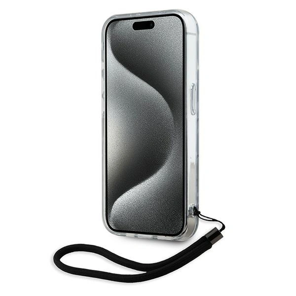 Case Karl Lagerfeld KLHCP15XHZBPKCCU Apple iPhone 15 Pro Max Zebra With Cord purple/purple