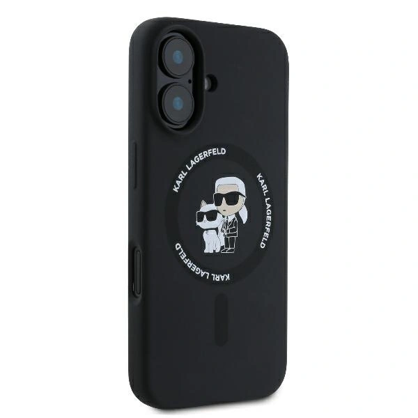 Karl Lagerfeld KLHMP16MSCMKCRHK Apple iPhone 16 Plus hardcase Silicone Karl&Choupette Ring MagSafe black