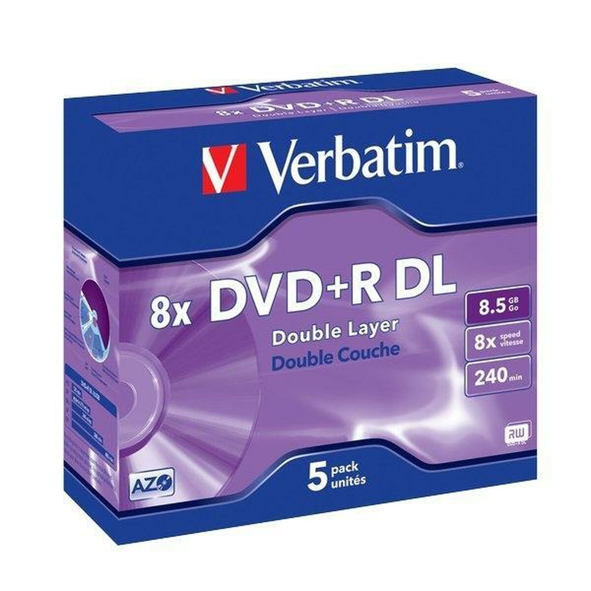 DVD-R Verbatim    8,5 GB 8x 5 pcs 5 Sztuk 8,5 GB 8x