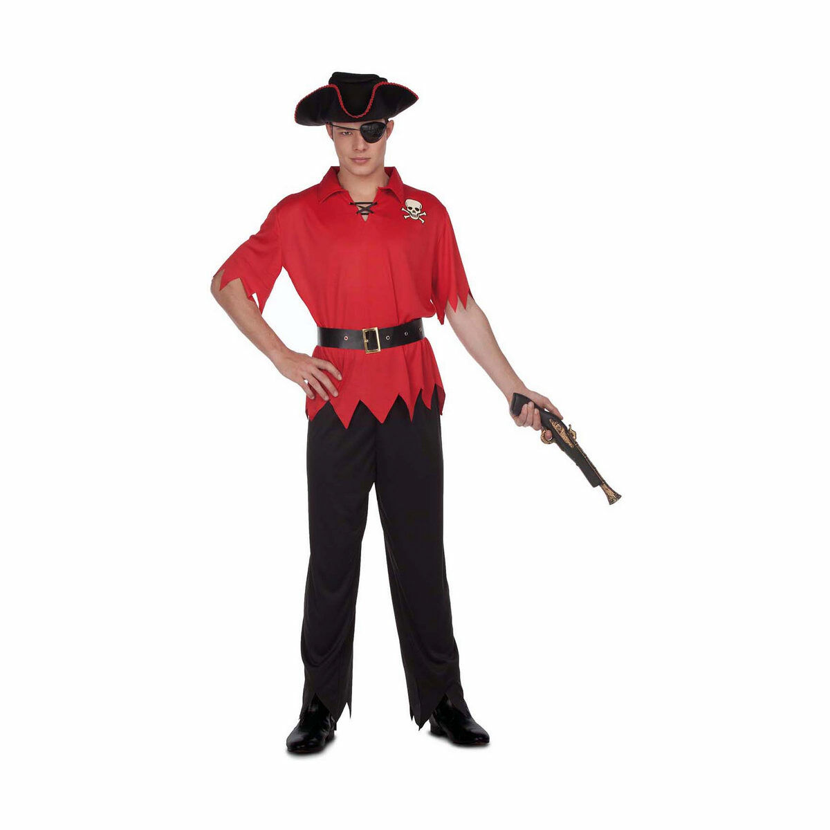 Costume for Adults My Other Me Red Pirate M/L (4 Pieces)
