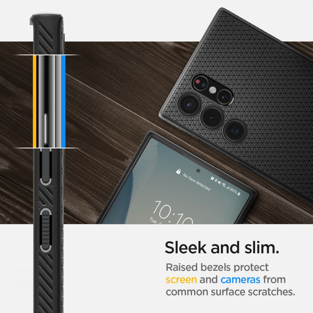 Etui Spigen Liquid Air Samsung Galaxy S22 Ultra Matte Black