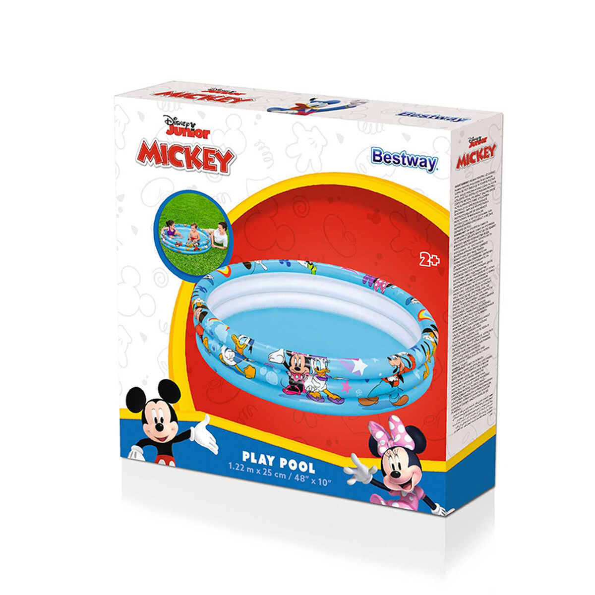 Inflatable Paddling Pool for Children Bestway Mickey & Friends 122 x 25 cm (1 Unit)