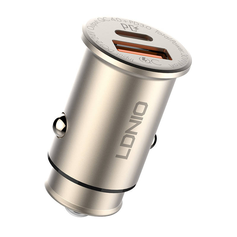 LDNIO C506Q Car Charger USB-A, USB-C + USB-C/USB-C cable