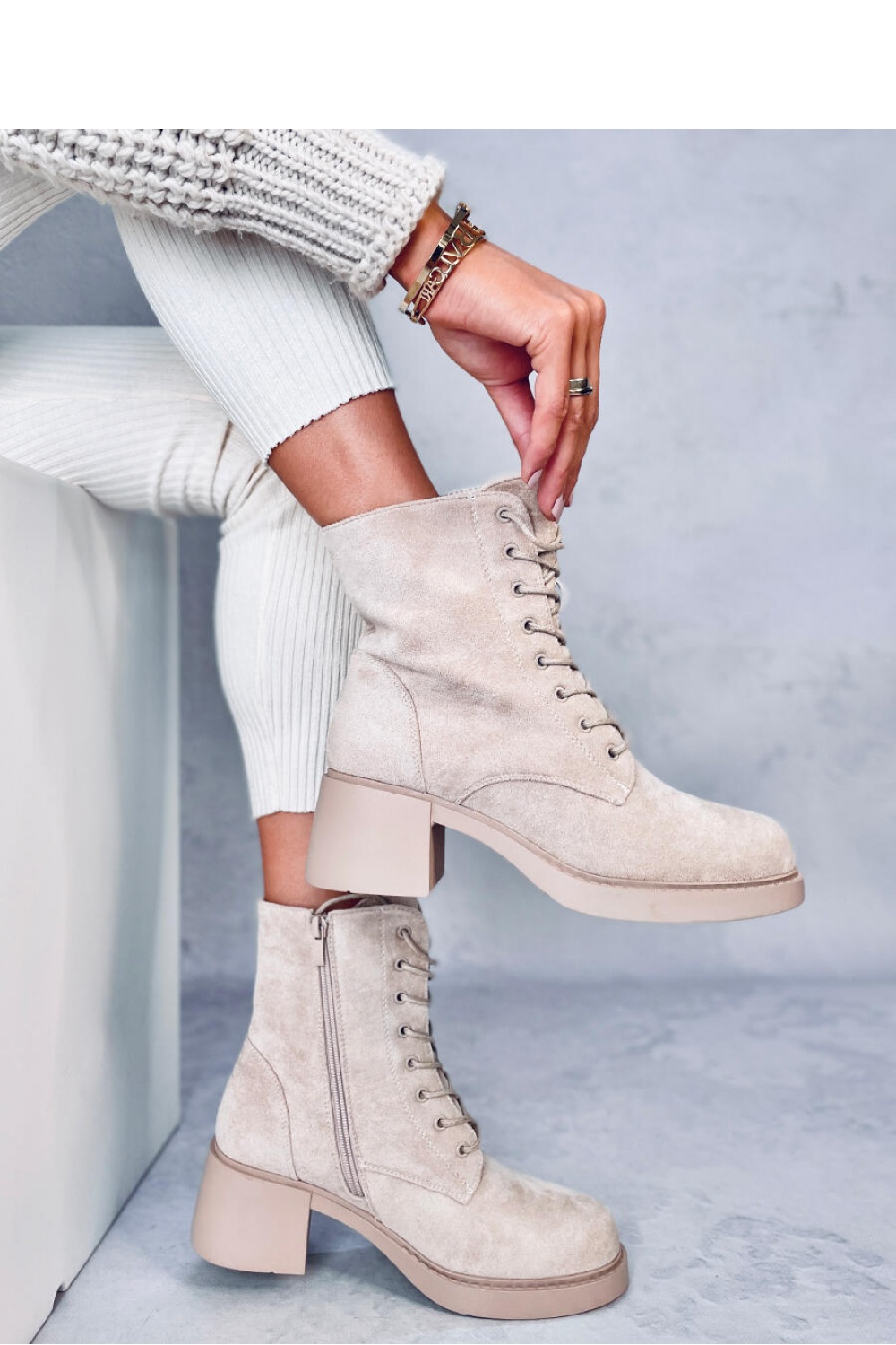  Heel boots model 186252 Inello  beige